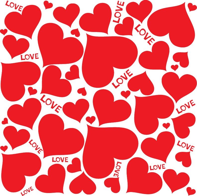 Love Hearts Vector Background | Free Vector Graphics | All Free ...