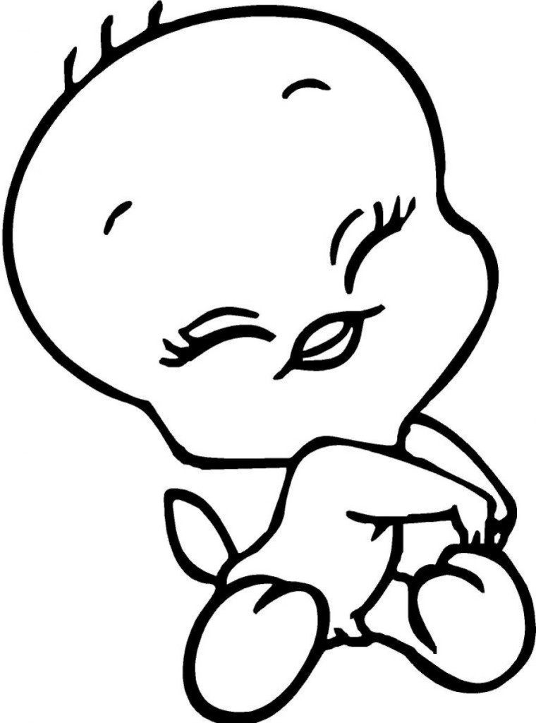 Easier Baby Tweety Bird Coloring Pages - deColoring