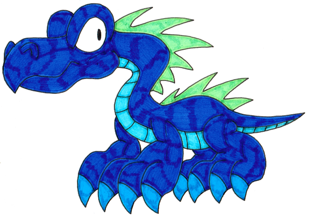 Blue Long Neck Lizard by Genie-Dragon on deviantART
