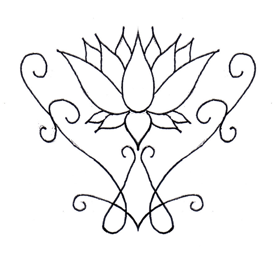 Lotus Flower Line Drawing Cliparts.co