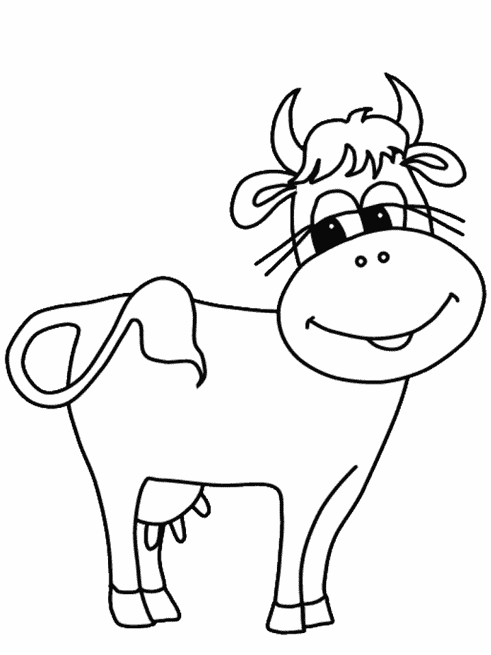 Pictxeer » Cow Coloring Pages