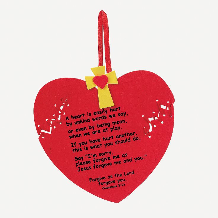 Forgiveness Heart Craft Kit. Kit discontinued ... | General Christia…