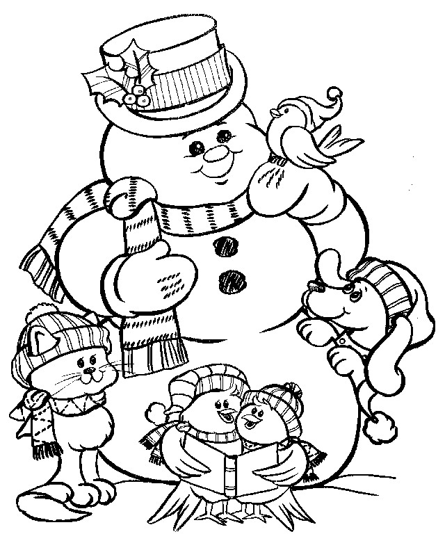 Coloring Page - Christmas snowman coloring pages 24