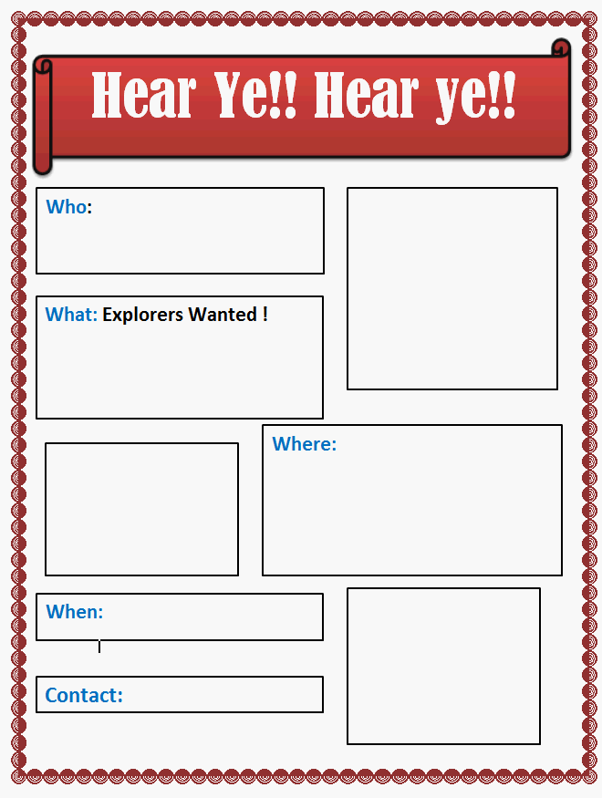 Explorers Wanted Poster - Lesson Plan | K-5 Computer Lab