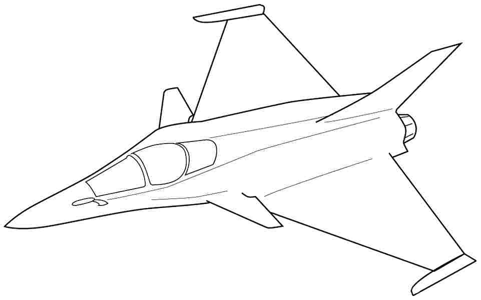 Free Printable Colouring Pages Free Transportation Military Plane ...
