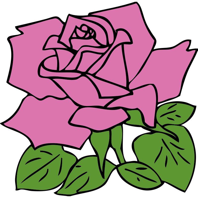 Clipart - pink rose