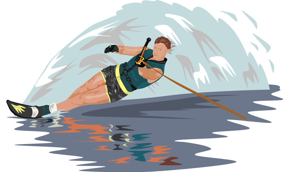 Water Skier SVG Vector file, vector clip art svg file