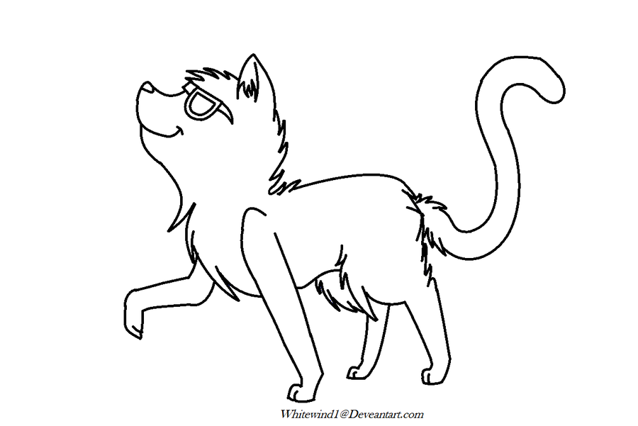Swag cat lineart by whitewind1 on deviantART