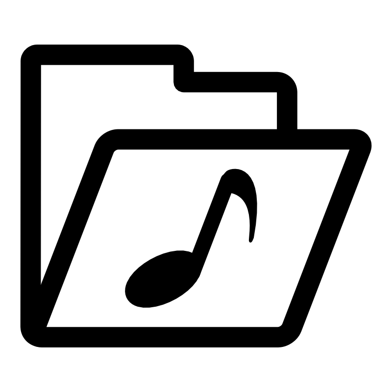 Clipart - mono folder sound