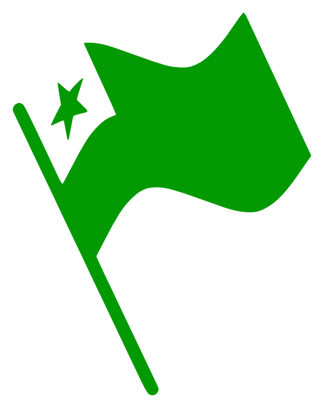 Clipart - Esperanto Flag Waving