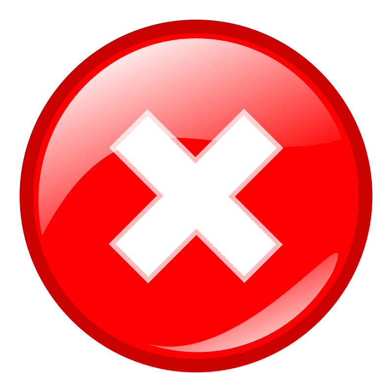 Clipart - red round error warning icon