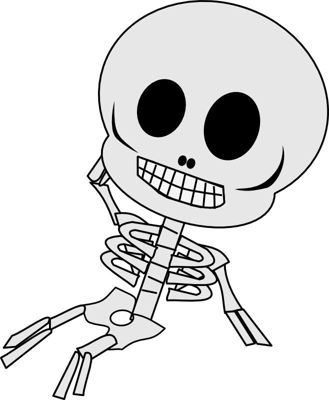 Clipart - reclining skeleton