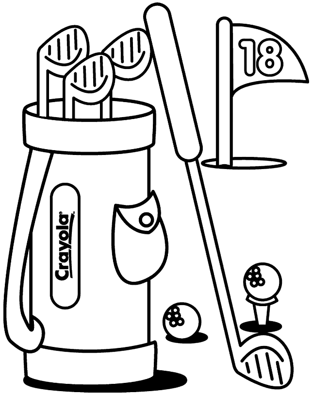 Golf Coloring Page | birdies and putts | Pinterest