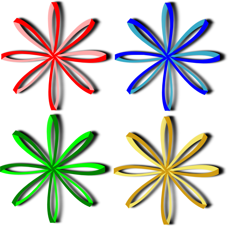 Clipart - Bows, ribbons