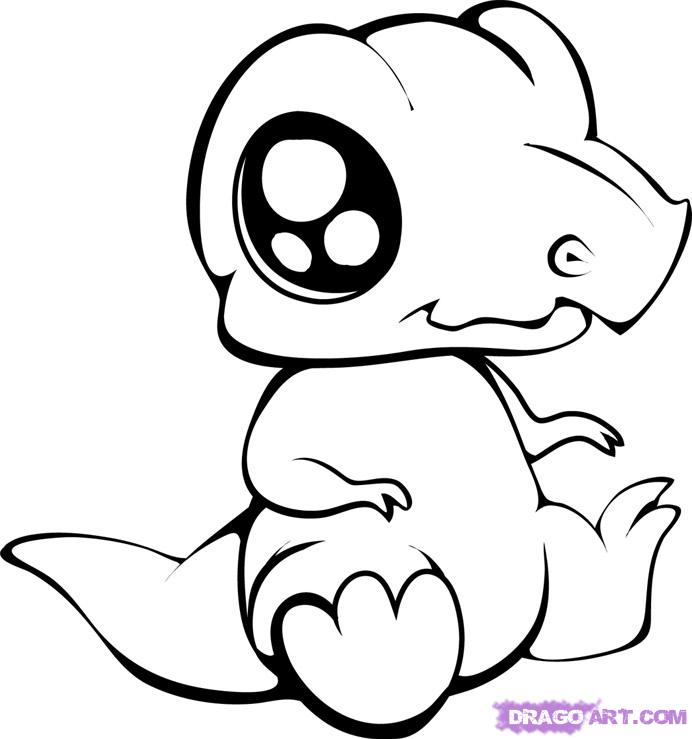 Cute Cartoon Animals Coloring Pages - Free Printable Coloring ...