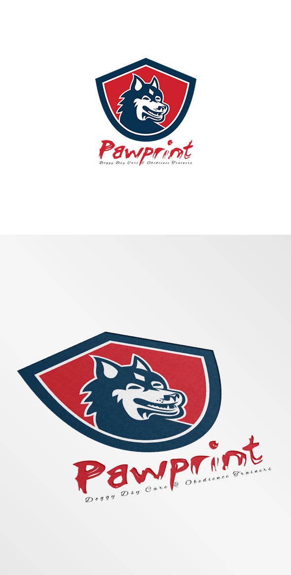 Pawprint Doggy Day Care Logo Template on Behance