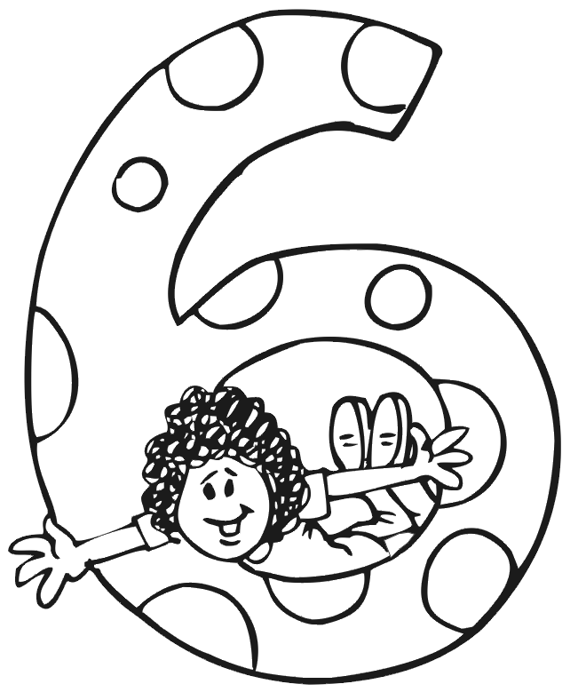 Birthday Coloring Page | A Girl Jumping Through a #6