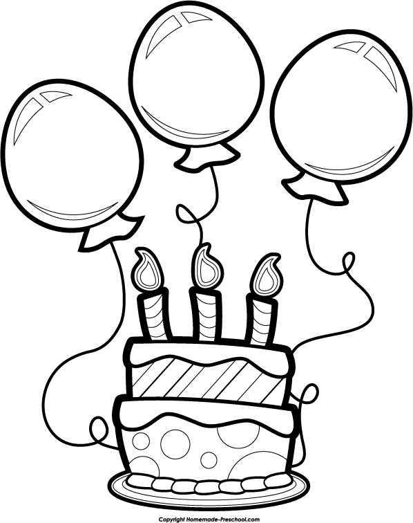 Birthday Cupcake Clip Art Black And White | Clipart Panda - Free ...