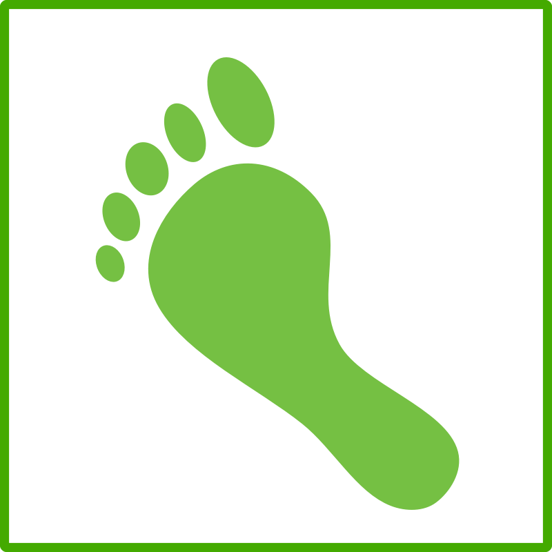 Clipart - eco green carbon footprint icon