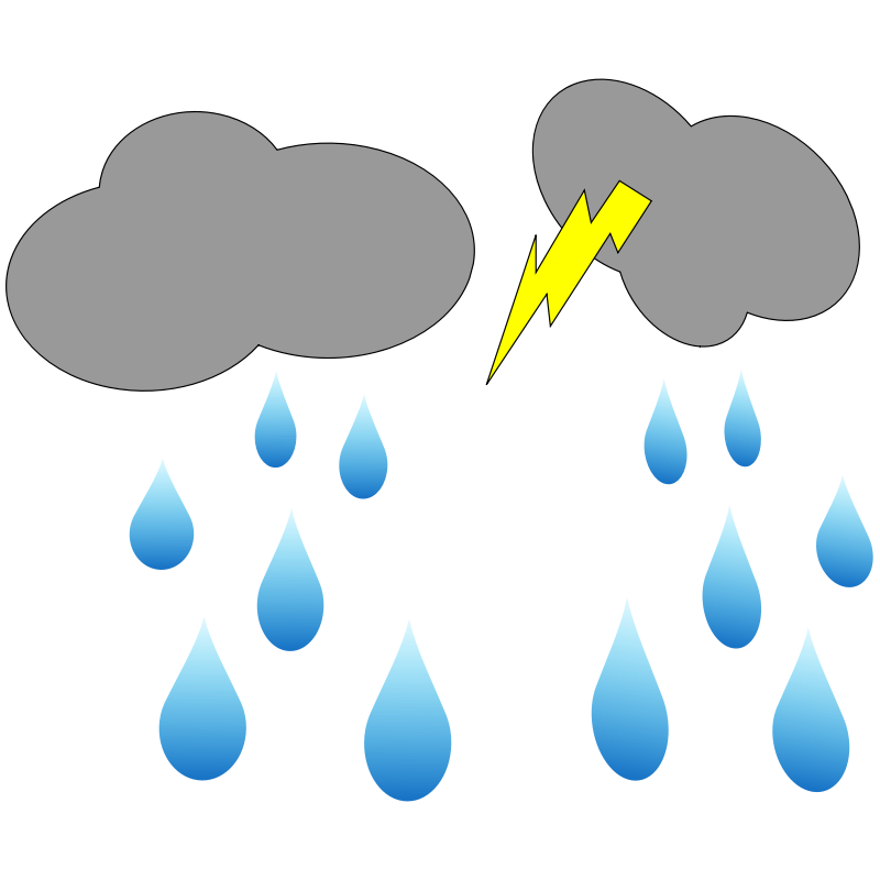 Clipart - Cloud-Lightning-and-Rain