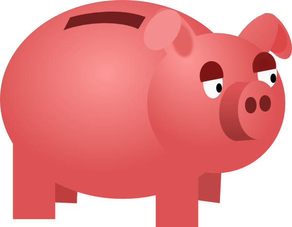 Piggy Bank clip art - vector clip art online, royalty free ...