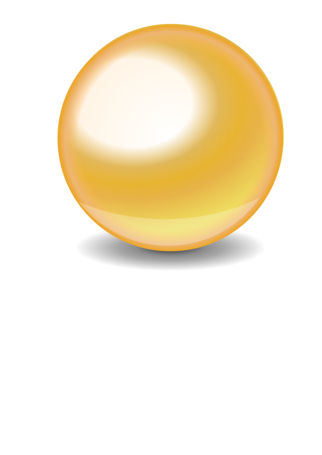 Golden ball small clipart 300pixel size, free design