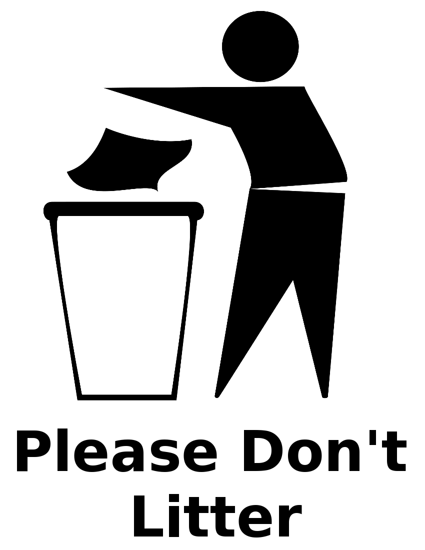 Trash Can Sign Cliparts co