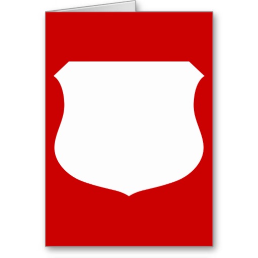 Shield template greeting card | Zazzle