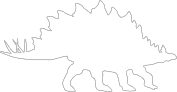 Stegosaurus Outline clip art - vector clip art online, royalty ...