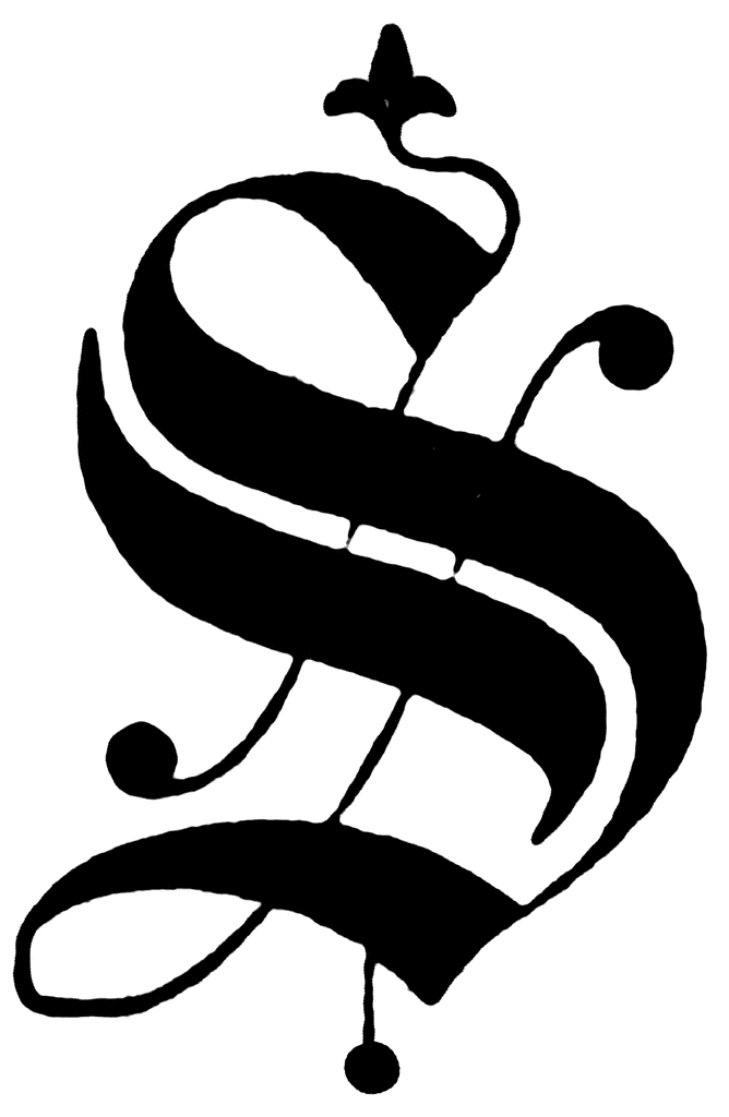 S, Old English fancy text | ClipArt ETC