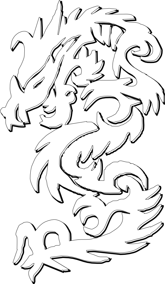 clipartist.net » Clip Art » gustavorezende chinese dragon black ...