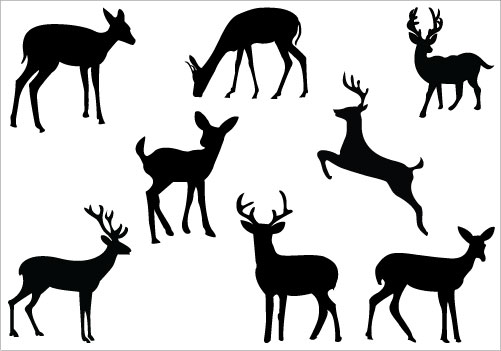 Deer Silhouette Clip Art PackSilhouette Clip Art