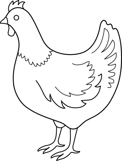 Chicken Line Art - Cliparts.co