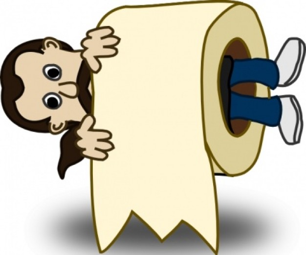 Man Toilet Paper Roll clip art Vector | Free Download