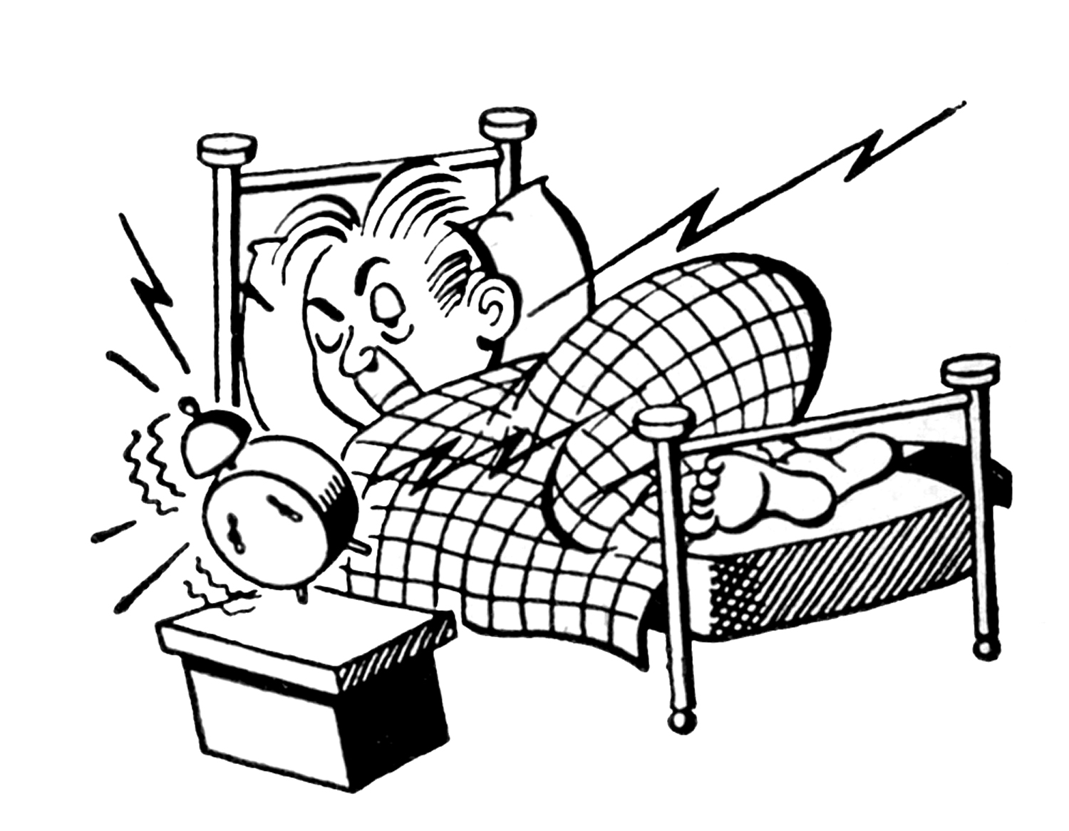 Images For > Guy Waking Up Clipart