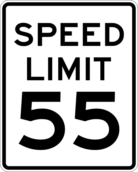 Speed Limit 55 clip art - vector clip art online, royalty free ...