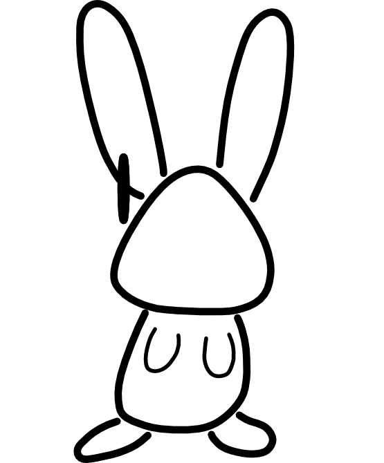 Clip Art: Conejo Bunny Rabbit Animal Black White ... - ClipArt ...