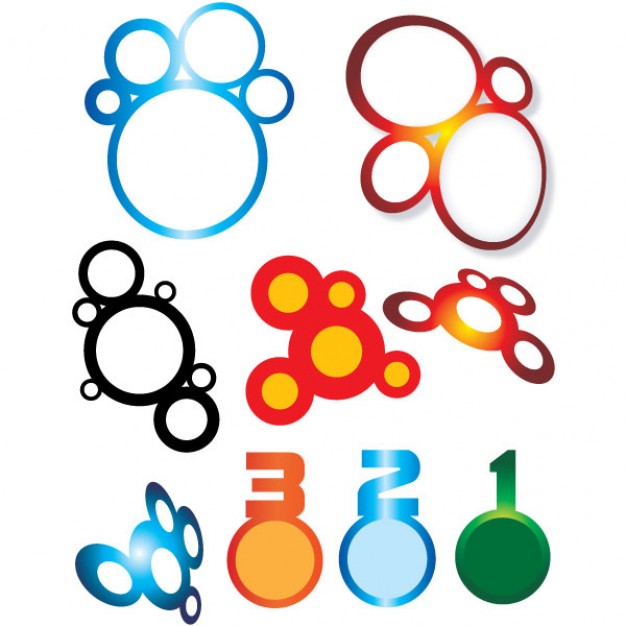 Colorful circles and bubbles clip art Vector | Free Download