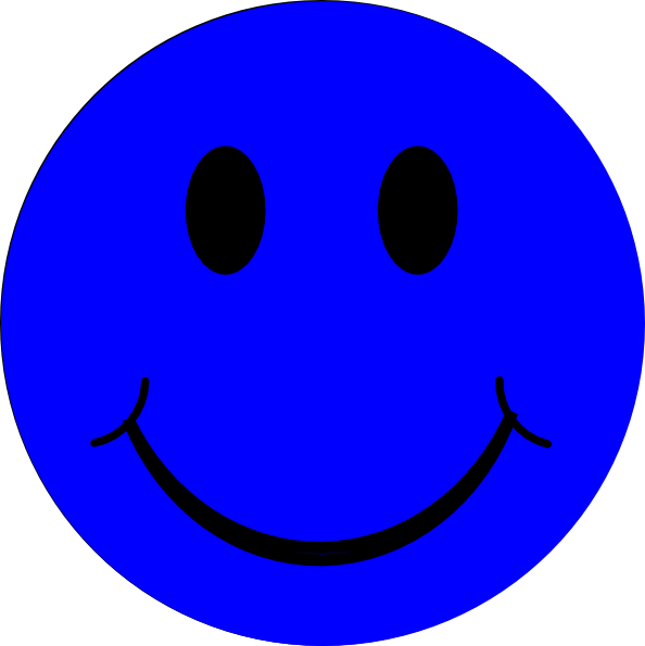 Blue Smiley Face clip art - vector clip art online, royalty free ...