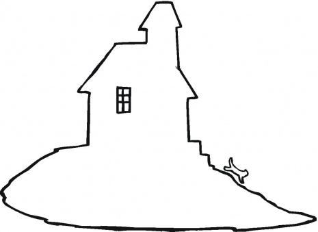 Haunted House Outline coloring page | Super Coloring - ClipArt ...