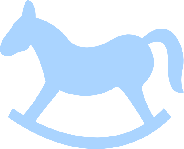 Blue Rocking Horse clip art - vector clip art online, royalty free ...