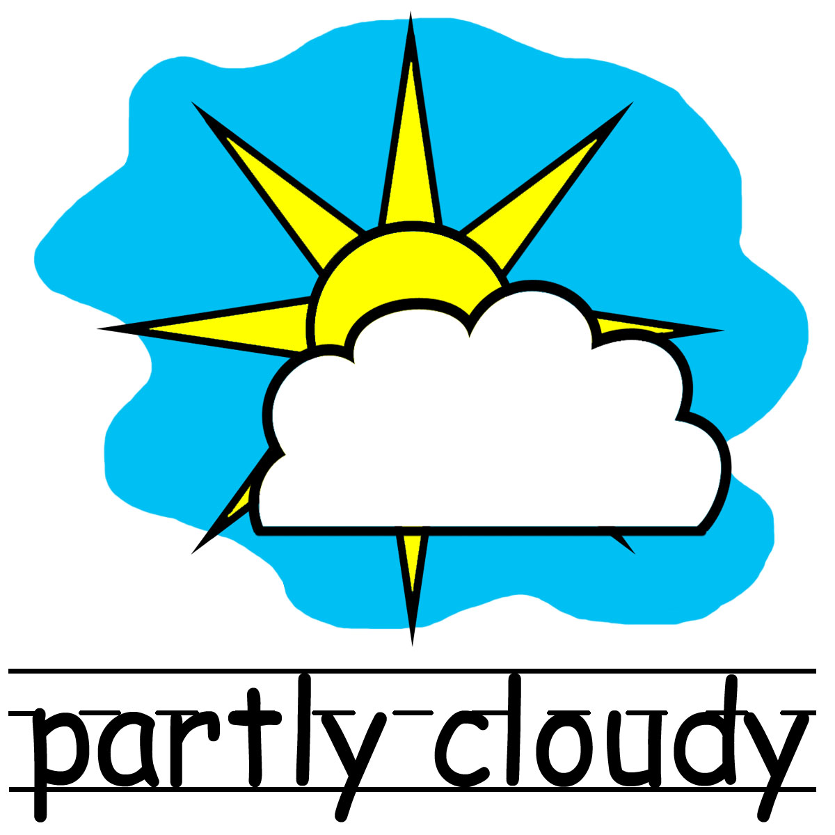 Partly Cloudy Clipart Black And White | Clipart Panda - Free ...