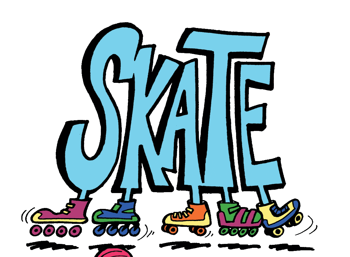 Pix For > Roller Skate Party Clip Art