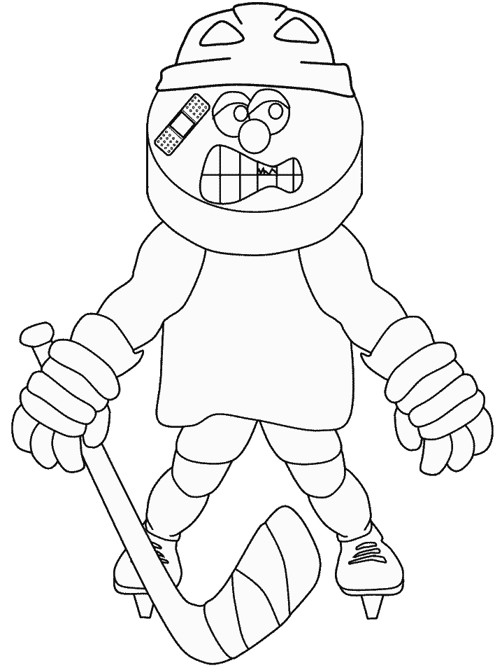 Hockey Skate Coloring Page