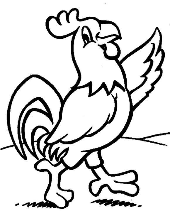 Rooster Farm Animal Coloring Pages Kids - Animal Coloring pages of ...