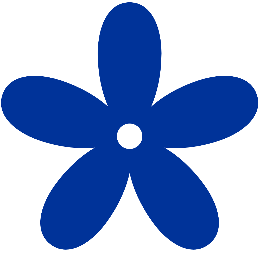 Flowers For > Blue Flowers Clip Art