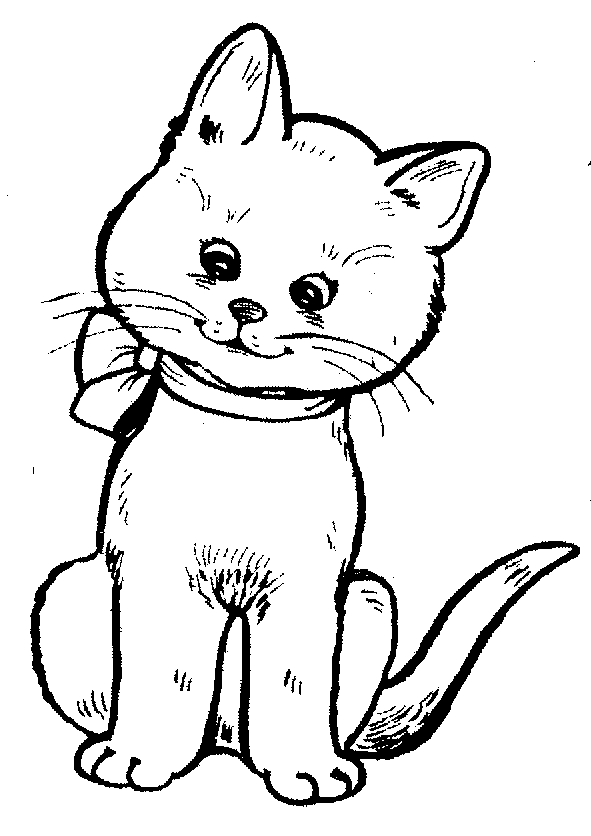 Cartoon Black And White Cat - Cliparts.co