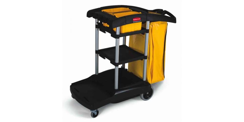Rubbermaid Janitorial High Capacity Cart Black