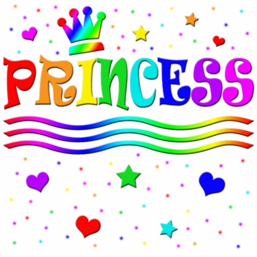 Cute Cartoon Clip Art Rainbow Princess Tiara Cut Outs | Zazzle