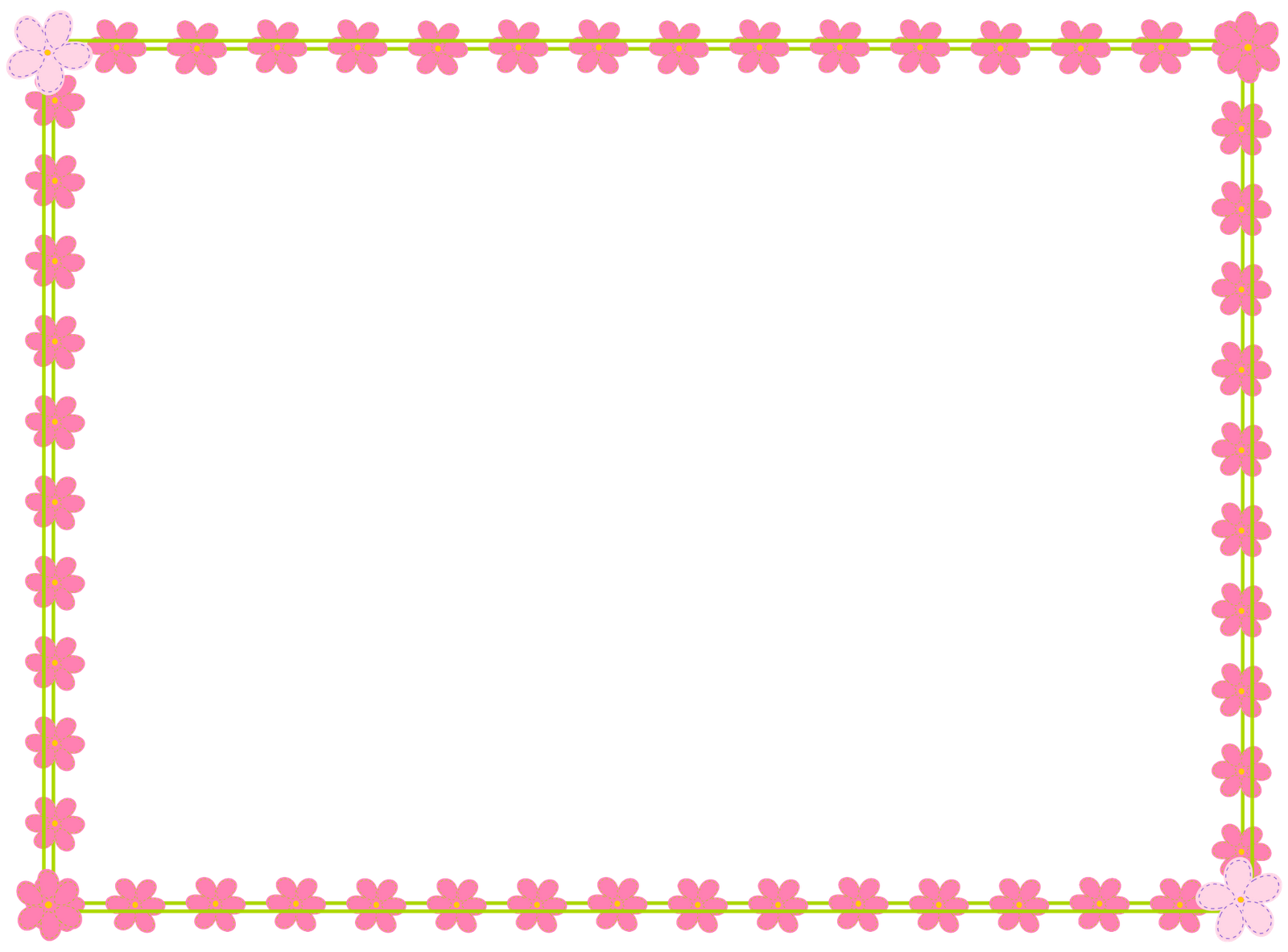 Pink Flower Border Clip Art | Clipart Panda - Free Clipart Images